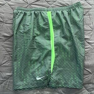 Nike Mens Challenger Printed Running Shorts XXL Green
